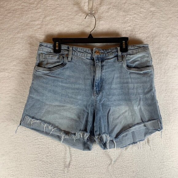 Kut from the Kloth Women's Jane High Rise Cut Off Raw Hem Jean Shorts Size 12 - Picture 1 of 12